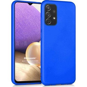 Microsonic Samsung Galaxy A32 4G Matte Silicone Mavi Kılıf
