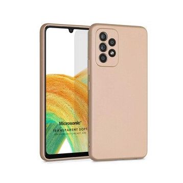 Microsonic Samsung Galaxy A33 5G Matte Silicone Gold Kılıf