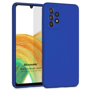 Microsonic Samsung Galaxy A33 5G Matte Silicone Mavi Kılıf