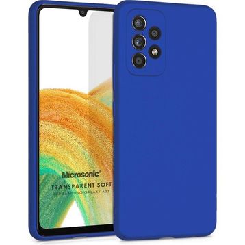 Microsonic Samsung Galaxy A33 5G Matte Silicone Mavi Kılıf