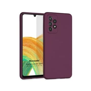 Microsonic Samsung Galaxy A33 5G Matte Silicone Mor Kılıf