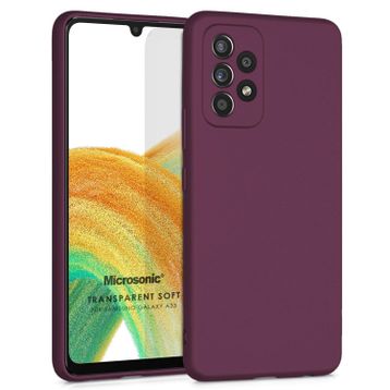 Microsonic Samsung Galaxy A33 5G Matte Silicone Mor Kılıf
