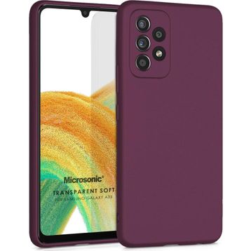 Microsonic Samsung Galaxy A33 5G Matte Silicone Mor Kılıf