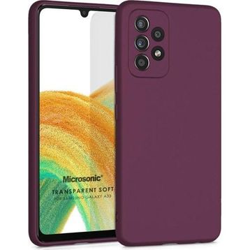 Microsonic Samsung Galaxy A33 5G Matte Silicone Mor Kılıf