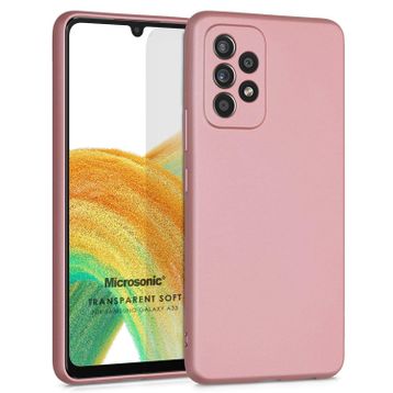 Microsonic Samsung Galaxy A33 5G Matte Silicone Rose Gold Kılıf