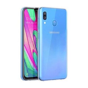 Microsonic Samsung Galaxy A40 Transparent Soft Beyaz Kılıf