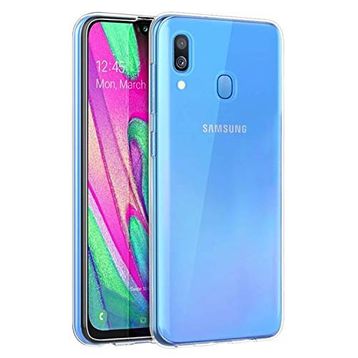 Microsonic Samsung Galaxy A40 Transparent Soft Beyaz Kılıf