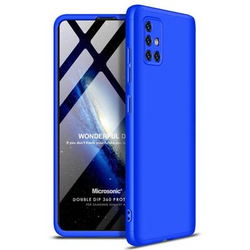 Microsonic Samsung Galaxy A51 Double Dip 360 Protective Mavi Kılıf