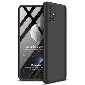 Microsonic Samsung Galaxy A51 Double Dip 360 Protective Siyah Kılıf