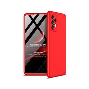 Microsonic Samsung Galaxy A52 Double Dip 360 Protective Kırmızı Kılıf