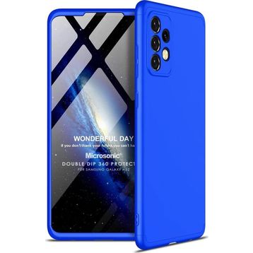 Microsonic Samsung Galaxy A52 Double Dip 360 Protective Mavi Kılıf
