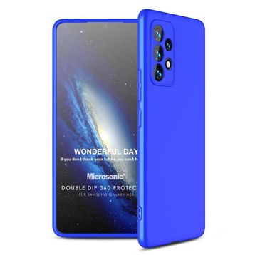 Microsonic Samsung Galaxy A53 5G Double Dip 360 Protective Mavi Kılıf