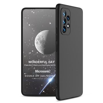 Microsonic Samsung Galaxy A53 5G Double Dip 360 Protective Siyah Kılıf