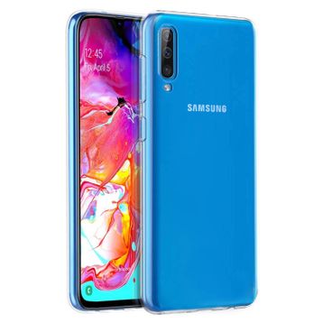 Microsonic Samsung Galaxy A70 Transparent Soft Beyaz Kılıf