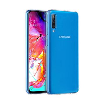 Microsonic Samsung Galaxy A70 Transparent Soft Beyaz Kılıf