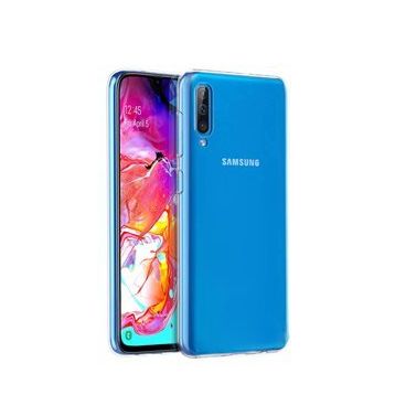 Microsonic Samsung Galaxy A70 Transparent Soft Beyaz Kılıf