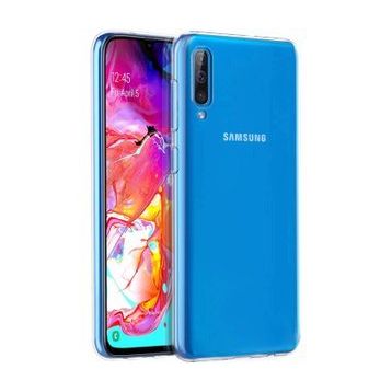 Microsonic Samsung Galaxy A70 Transparent Soft Beyaz Kılıf