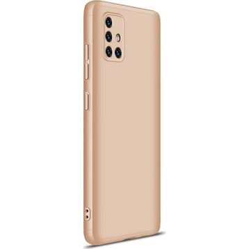 Microsonic Samsung Galaxy A71 Double Dip 360 Protective Gold Kılıf