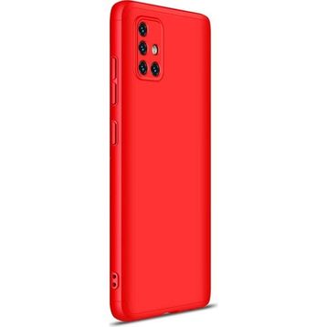 Microsonic Samsung Galaxy A71 Kırmızı Double Dip 360 Protective Kılıf