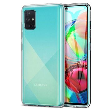 Microsonic Samsung Galaxy A71 Transparent Soft Beyaz Kılıf
