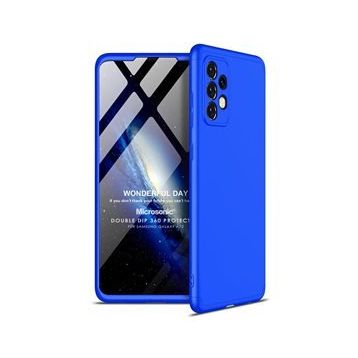 Microsonic Samsung Galaxy A72 Double Dip 360 Protective Mavi Kılıf