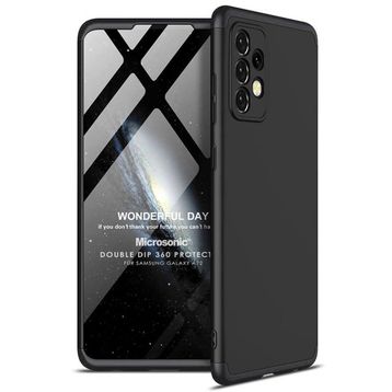 Microsonic Samsung Galaxy A72 Double Dip 360 Protective Siyah Kılıf