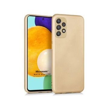 Microsonic Samsung Galaxy A72 Matte Silicone Gold Kılıf