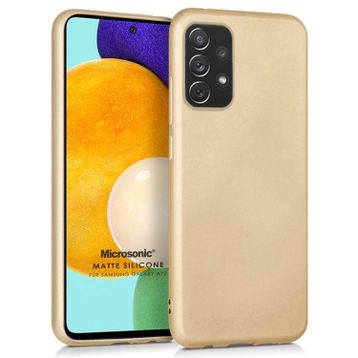 Microsonic Samsung Galaxy A72 Matte Silicone Gold Kılıf