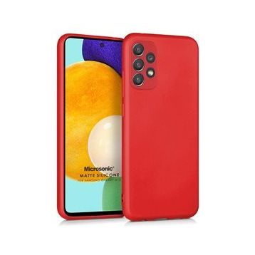Microsonic Samsung Galaxy A72 Matte Silicone Kırmızı Kılıf