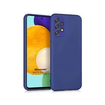 Microsonic Samsung Galaxy A72 Matte Silicone Lacivert Kılıf