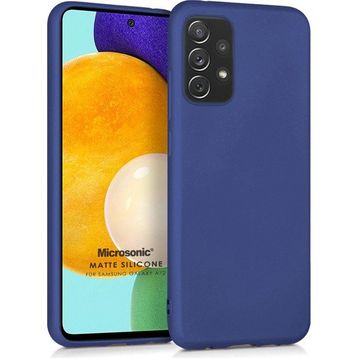 Microsonic Samsung Galaxy A72 Matte Silicone Lacivert Kılıf