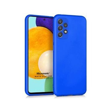 Microsonic Samsung Galaxy A72 Matte Silicone Mavi Kılıf