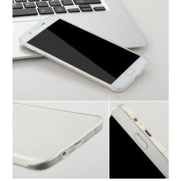 Microsonic Samsung Galaxy A8 Transparent Soft Beyaz Kılıf