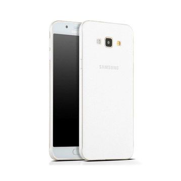 Microsonic Samsung Galaxy A8 Transparent Soft Beyaz Kılıf