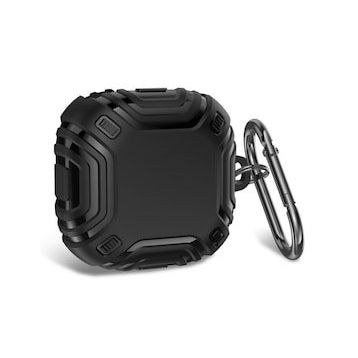 Microsonic Samsung Galaxy Buds Live Military Darbe Emici + Askılık Siyah Kılıf
