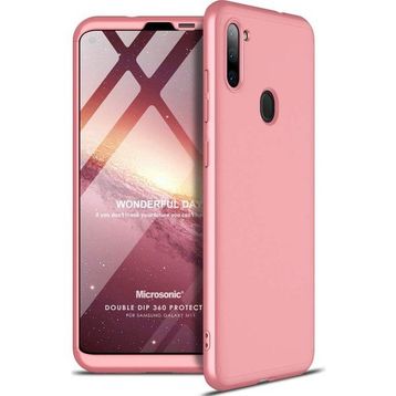 Microsonic Samsung Galaxy M11 Double Dip 360 Protective Rose Gold Cep Telefonu Kılıfı