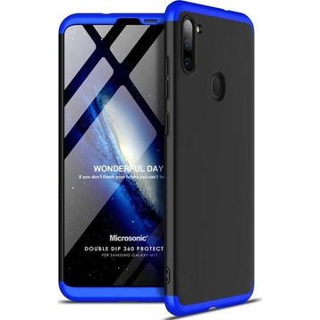 Microsonic Samsung Galaxy M11 Double Dip 360 Protective Siyah Kılıf