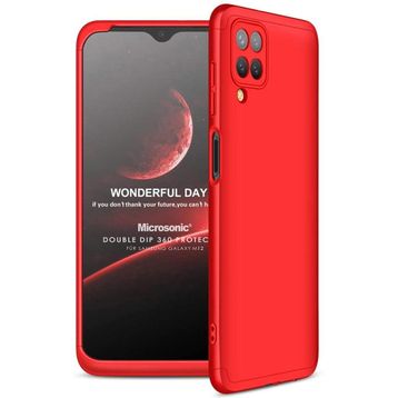Microsonic Samsung Galaxy M12 Double Dip 360 Protective Kırmızı Kılıf