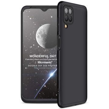 Microsonic Samsung Galaxy M12 Double Dip 360 Protective Siyah Kılıf