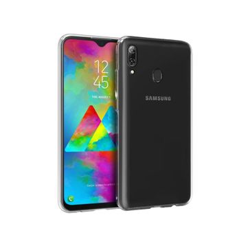 Microsonic Samsung Galaxy M20 Transparent Soft Beyaz Kılıf