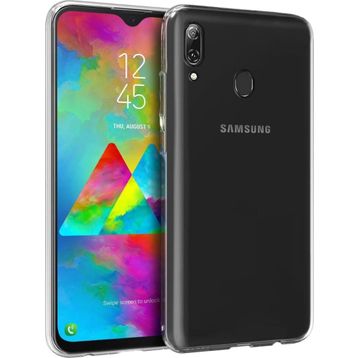 Microsonic Samsung Galaxy M20 Transparent Soft Beyaz Kılıf