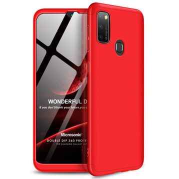 Microsonic Samsung Galaxy M21 Double Dip 360 Protective Kırmızı Kılıf