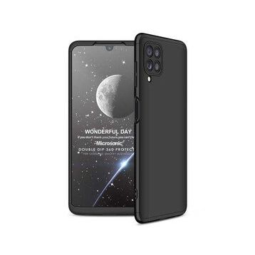 Microsonic Samsung Galaxy M22 Double Dip 360 Protective Siyah Kılıf