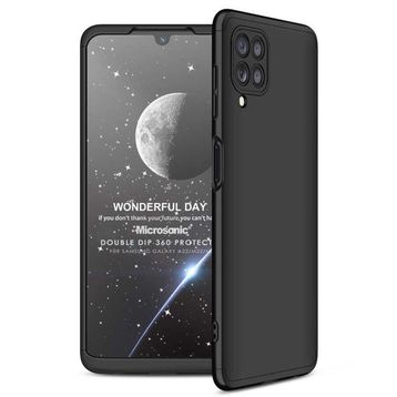 Microsonic Samsung Galaxy M22 Double Dip 360 Protective Siyah Kılıf