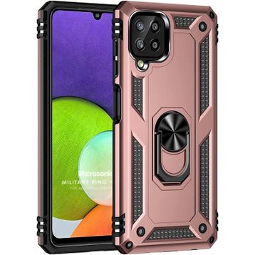 Microsonic Samsung Galaxy M22 Military Ring Holder Kılıf
