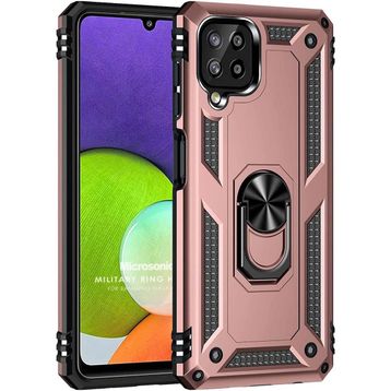 Microsonic Samsung Galaxy M22 Military Ring Holder Kılıf