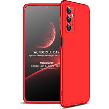 Microsonic Samsung Galaxy M23 Double Dip 360 Protective Kırmızı Kılıf