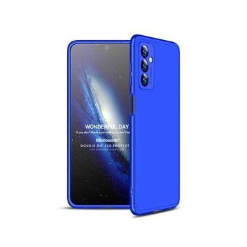 Microsonic Samsung Galaxy M23 Double Dip 360 Protective Mavi Cep Telefonu Kılıfı