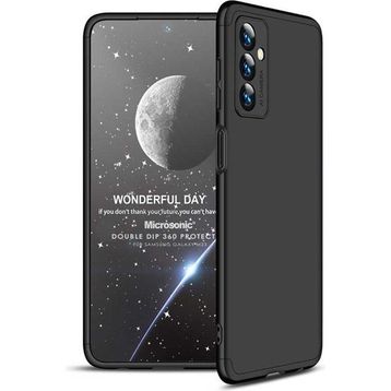Microsonic Samsung Galaxy M23 Double Dip 360 Protective Siyah Kılıf