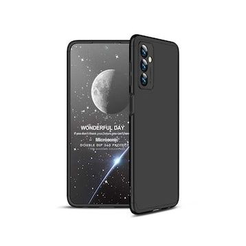 Microsonic Samsung Galaxy M23 Double Dip 360 Protective Siyah Kılıf